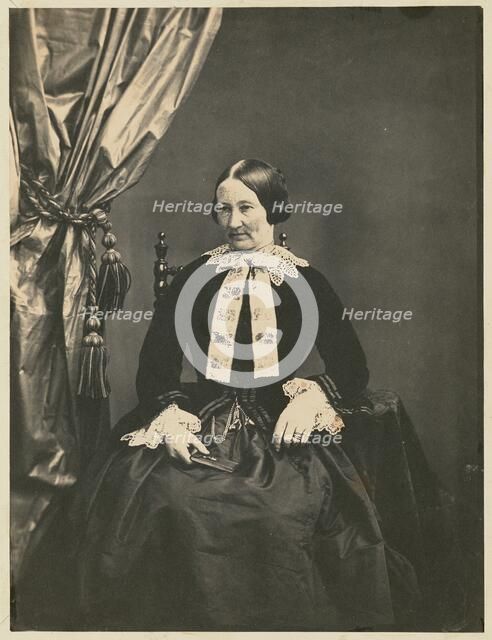 Portrait of a Woman, about 1850-1855. Creators: Achille Deveria, Théodule Deveria.