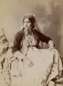 Portrait of a woman, about 1870. Creator: Unknown
