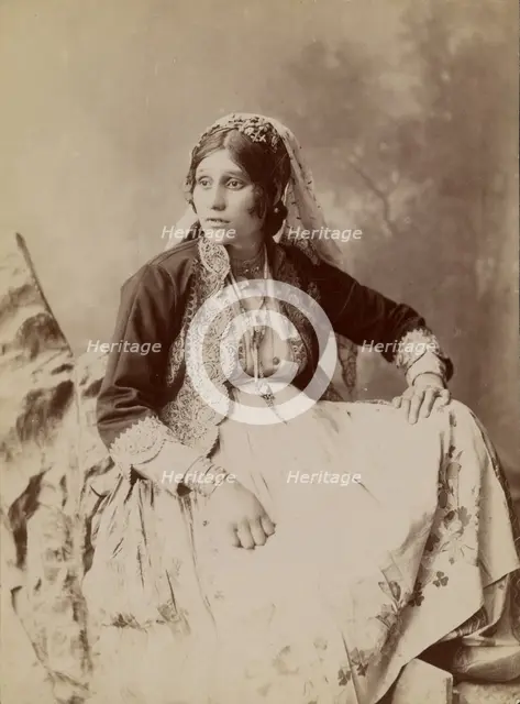Portrait of a woman, about 1870. Creator: Unknown.