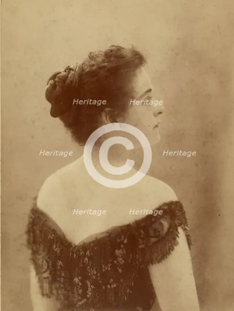 Portrait of a woman, about 1880. Creator: Roseti.