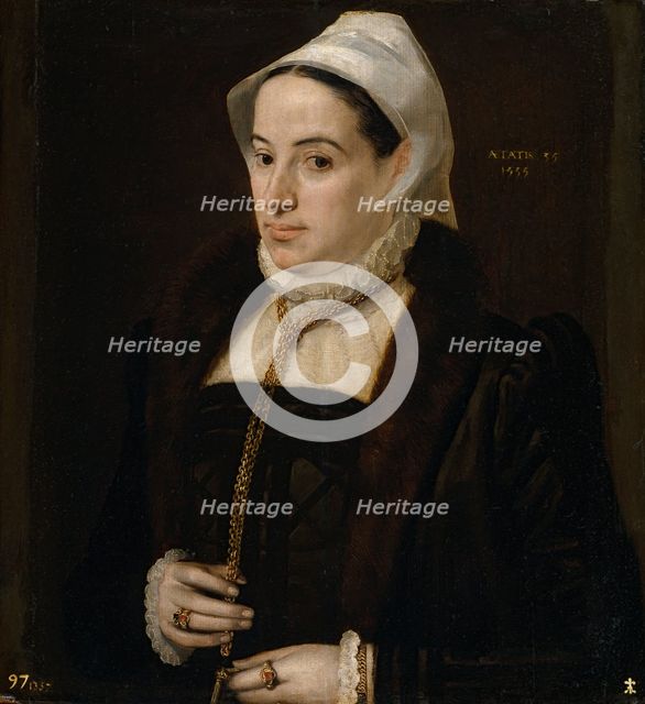 Portrait of a Woman aged 35, 1555. Creator: Frans Floris.