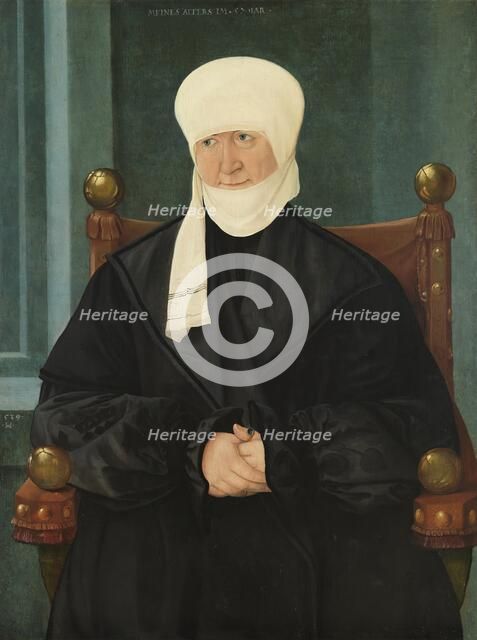 Portrait of a Woman aged Fifty-seven, 1539. Creator: Hans Mielich.