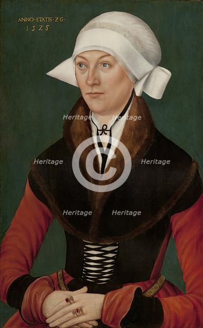 Portrait of a Woman aged Twenty-six, 1525. Creator: School of Lucas Cranach the Elder.