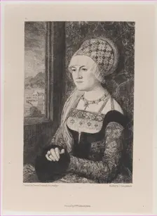 Portrait of a Woman, after Bernhard Strigel, 1871. Creator: Jules-Ferdinand Jacquemart