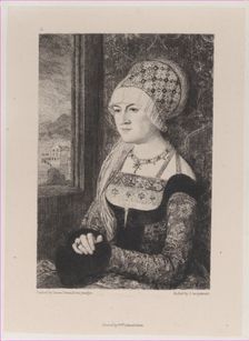 Portrait of a Woman, after Bernhard Strigel, 1871. Creator: Jules-Ferdinand Jacquemart