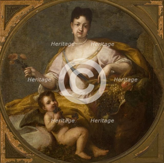 Portrait of a Woman-Allegory of Autumn, 18th century. Creator: Unknown.