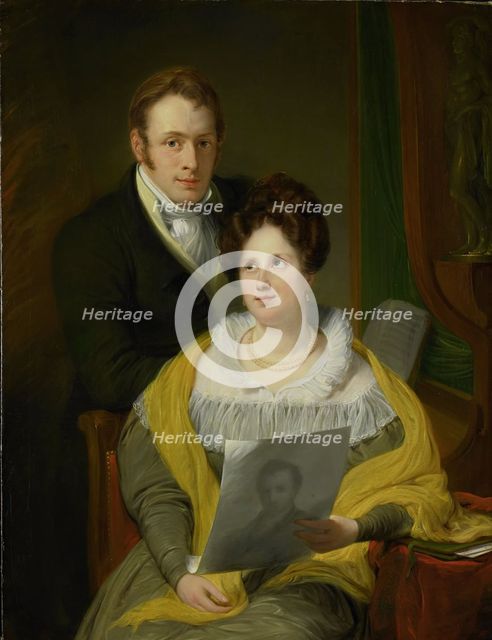 Portrait of a Woman and a Man, 1829. Creator: Nicolaas Pieneman.