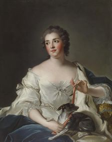 Portrait of a Woman and her Dog, 1750. Creator: Jean-Marc Nattier