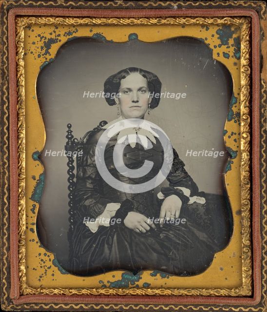 Portrait of a Woman, c. 1849. Creator: Augustus Washington Clason.