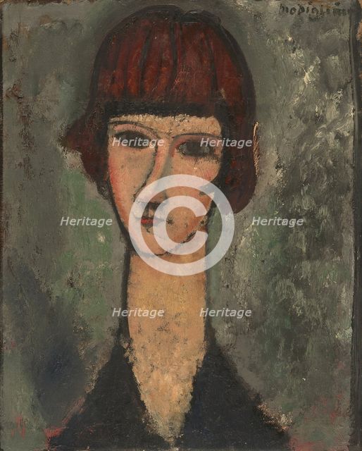 Portrait of a Woman, c. 1917/19. Creator: Amadeo Modigliani.