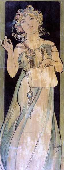 Portrait of a Woman c1900-1939. Artist: Alphonse Mucha