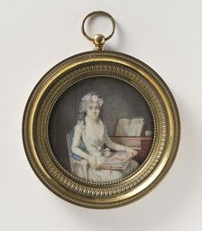 Portrait of a woman, c19th century. Creator: Étienne-Charles Leguay