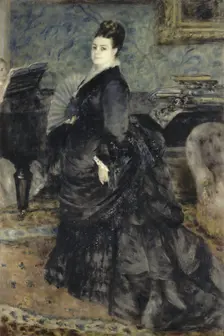 Portrait of a Woman, called of Mme Georges Hartmann, c. 1874. Artist: Renoir, Pierre Auguste (1841-1919)