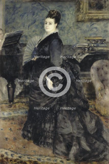 Portrait of a Woman, called of Mme Georges Hartmann, c. 1874. Artist: Renoir, Pierre Auguste (1841-1919)