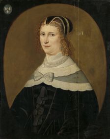 Portrait of a Woman, called Theodora de Visscher, Wife of Jacob Rijswijk, 1640-1650. Creator: Anon