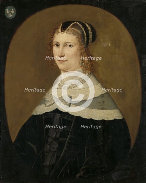 Portrait of a Woman, called Theodora de Visscher, Wife of Jacob Rijswijk, 1640-1650. Creator: Anon.