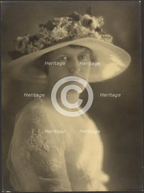 Portrait of a Woman Caught in Light, 1907-1943. Creator: Louis Fleckenstein.