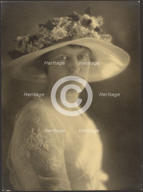 Portrait of a Woman Caught in Light, 1907-1943. Creator: Louis Fleckenstein.