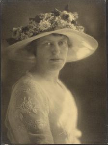 Portrait of a Woman Caught in Light, 1907-1943. Creator: Louis Fleckenstein