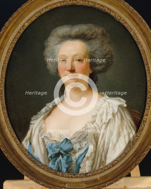 Portrait of a woman formerly identified as Ms. Geoffrin, 1787. Creator: Jean-Francois Colson.