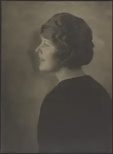 Portrait of a Woman from the Side, 1907-1943. Creator: Louis Fleckenstein