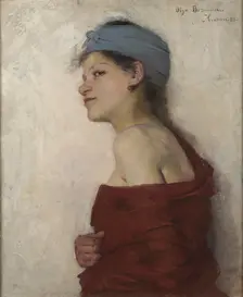 Portrait of a Woman-Gypsy Woman, 1888. Creator: Olga Boznanska