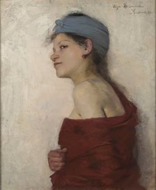 Portrait of a Woman-Gypsy Woman, 1888. Creator: Olga Boznanska