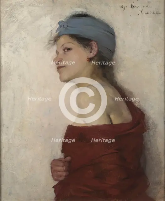 Portrait of a Woman-Gypsy Woman, 1888. Creator: Olga Boznanska.