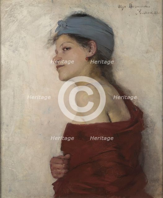 Portrait of a Woman-Gypsy Woman, 1888. Creator: Olga Boznanska.