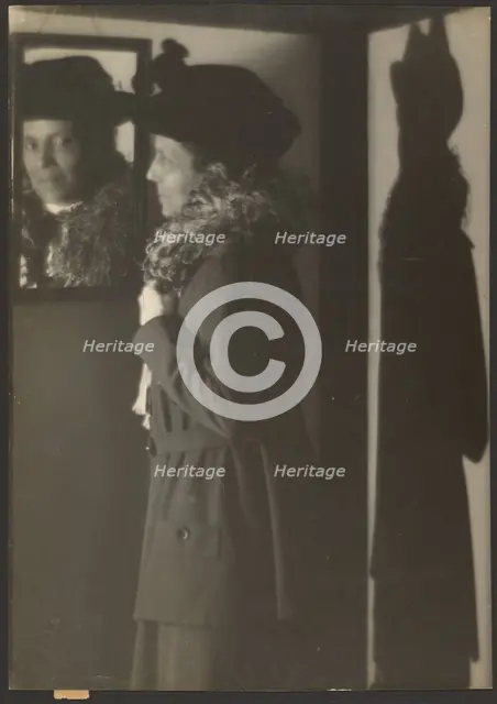 Portrait of a Woman, Her Reflection, and Shadow, 1907-1943. Creator: Louis Fleckenstein.