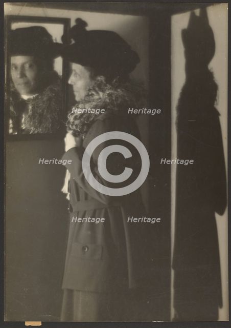 Portrait of a Woman, Her Reflection, and Shadow, 1907-1943. Creator: Louis Fleckenstein.