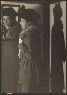 Portrait of a Woman, Her Reflection, and Shadow, 1907-1943. Creator: Louis Fleckenstein