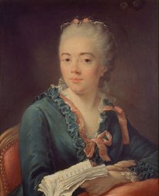 Portrait of a woman holding a book. Creator: Carle van Loo