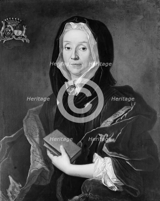 Portrait of a Woman Holding a Book. Creator: Unknown.