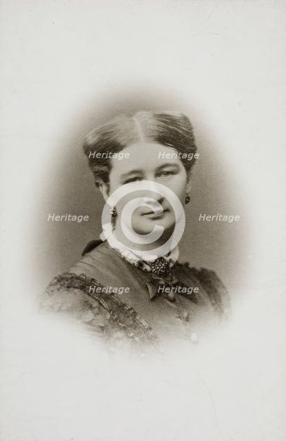 Portrait of a woman, Ida Dahl, born Spaak, 1880-1900.  Creator: James Bourn.