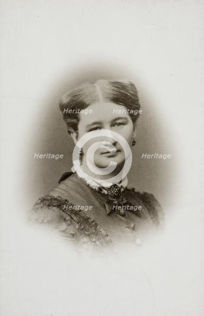 Portrait of a woman, Ida Dahl, born Spaak, 1880-1900.  Creator: James Bourn.