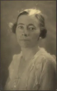 Portrait of a Woman in White Blouse, 1907-1924. Creator: Louis Fleckenstein