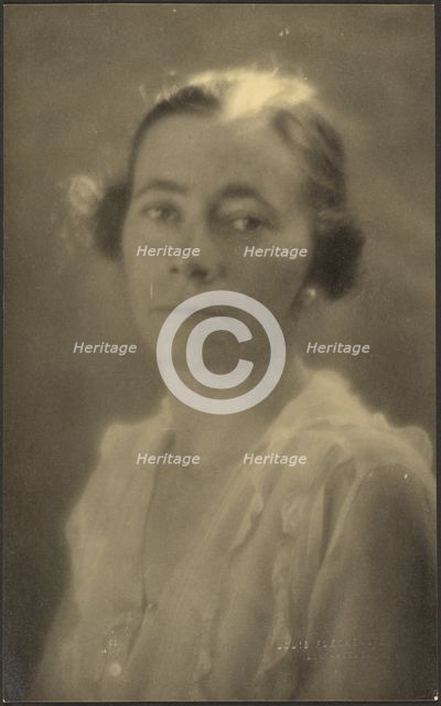 Portrait of a Woman in White Blouse, 1907-1924. Creator: Louis Fleckenstein.