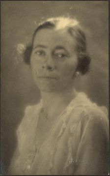 Portrait of a Woman in White Blouse, 1907-1924. Creator: Louis Fleckenstein