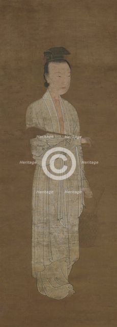 Portrait of a Woman in White: Lu Meiniang, 14th century. Creator: Unknown.