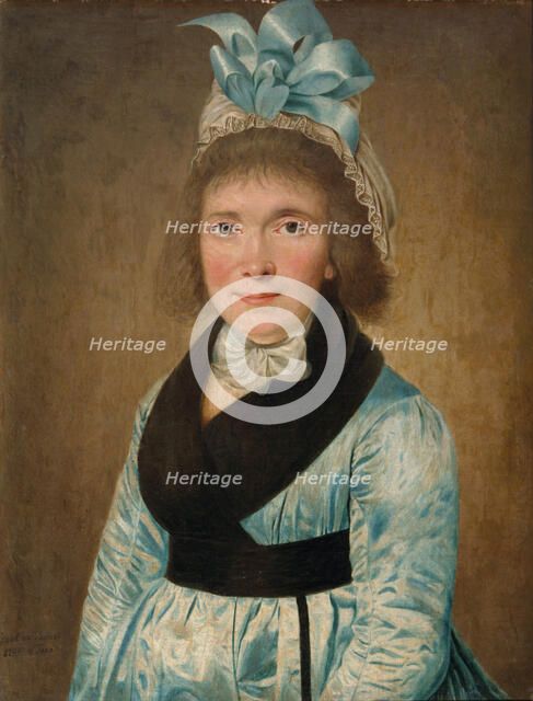 Portrait Of a Woman In a Blue Dress, 1799. Artist: Anonymous  