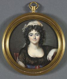 Portrait of a Woman in a Brown Dress, 1795. Creator: François Dumont (French, 1751-1831)