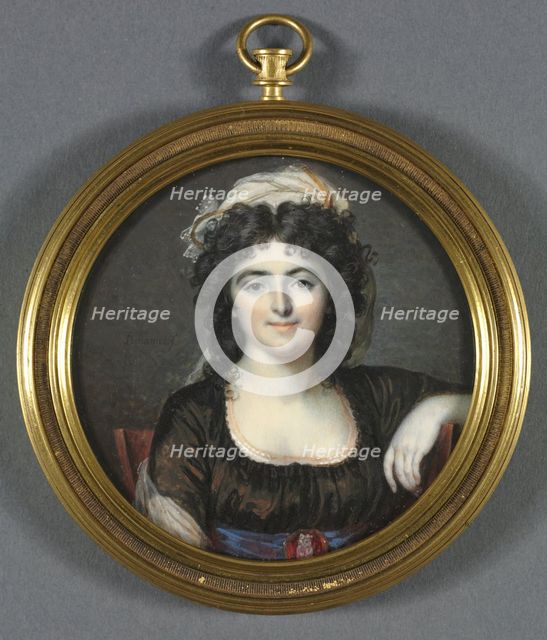 Portrait of a Woman in a Brown Dress, 1795. Creator: François Dumont (French, 1751-1831).
