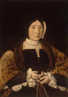 Portrait of a Woman in a Leopard Cloak, c1545. Creator: Jan Cornelisz Vermeyen