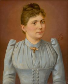 Portrait of a Woman in a Pale Dress, 1893. Creator: FJ Dyck