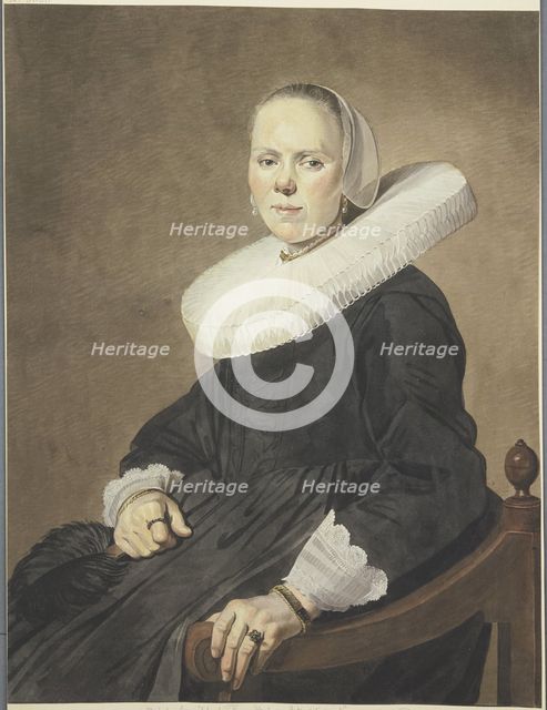 Portrait of a Woman in an Armchair, 1790-1800. Creator: Jean Pierre de Frey.