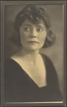 Portrait of a Woman in Black Dress, 1907-1943. Creator: Louis Fleckenstein