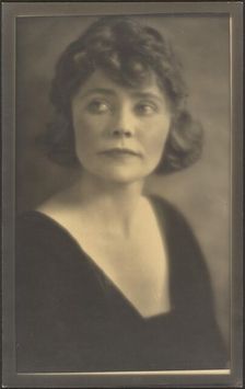 Portrait of a Woman in Black Dress, 1907-1943. Creator: Louis Fleckenstein