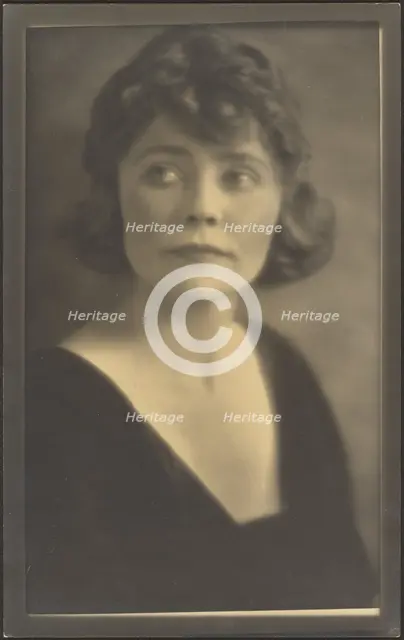 Portrait of a Woman in Black Dress, 1907-1943. Creator: Louis Fleckenstein.