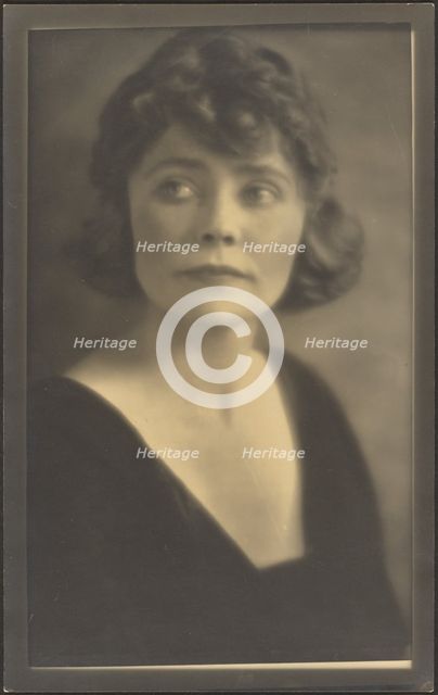 Portrait of a Woman in Black Dress, 1907-1943. Creator: Louis Fleckenstein.